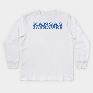 Kansas University (Blue) Kids Long Sleeve T-Shirt